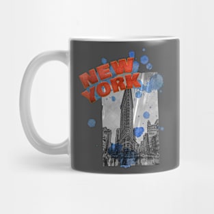 New York Drip - Red/Blue Mug